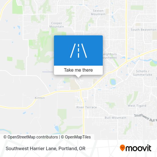 Southwest Harrier Lane map