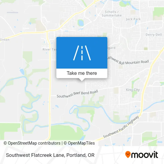 Southwest Flatcreek Lane map