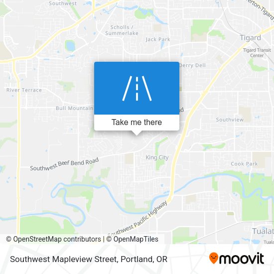 Southwest Mapleview Street map