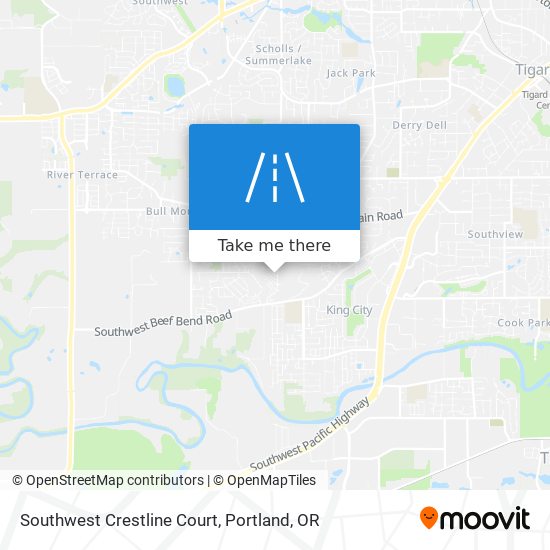 Mapa de Southwest Crestline Court