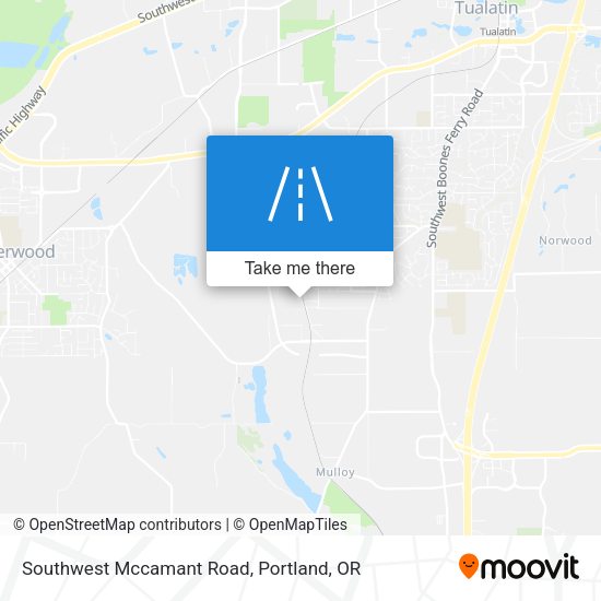 Southwest Mccamant Road map