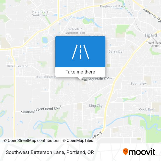 Southwest Batterson Lane map