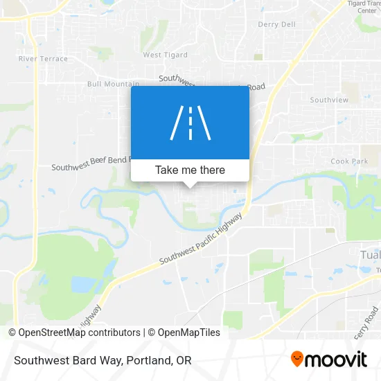 Southwest Bard Way map