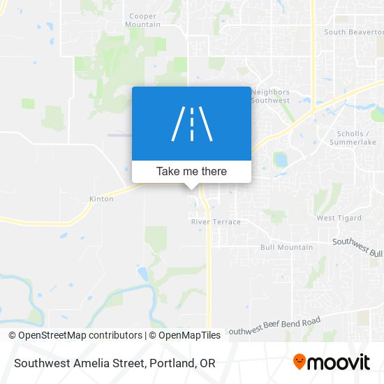 Southwest Amelia Street map