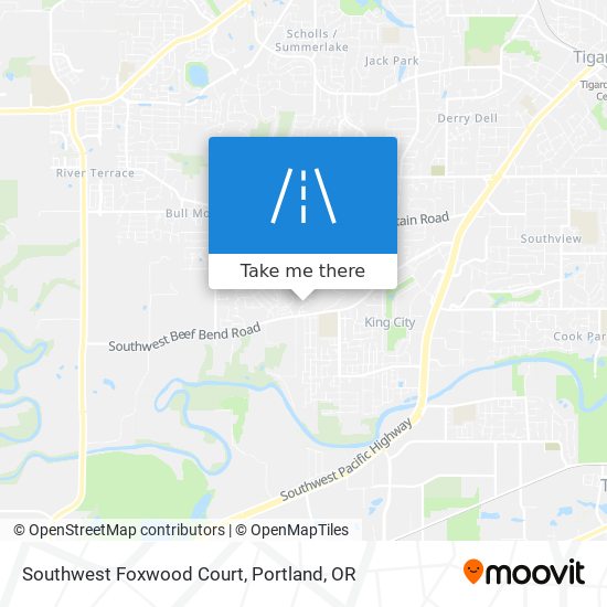 Southwest Foxwood Court map