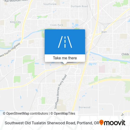 Southwest Old Tualatin Sherwood Road map