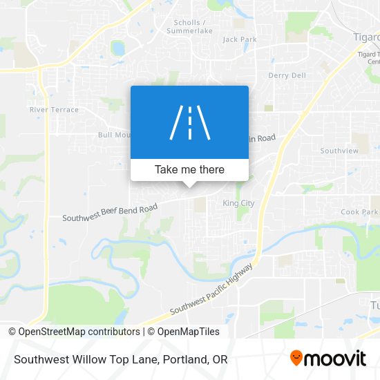 Mapa de Southwest Willow Top Lane