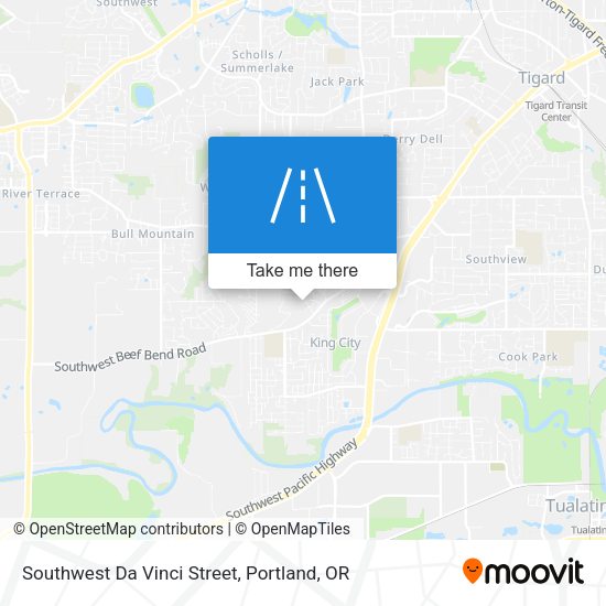 Southwest Da Vinci Street map