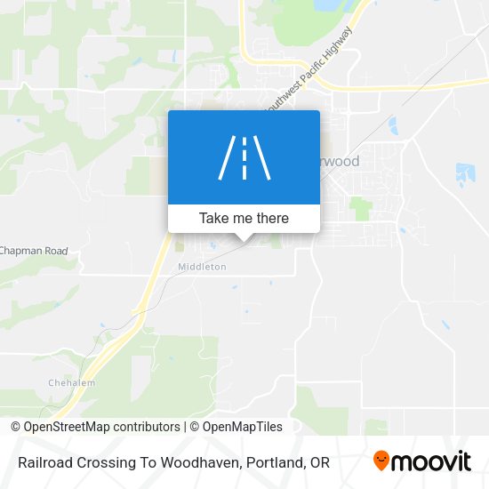 Railroad Crossing To Woodhaven map