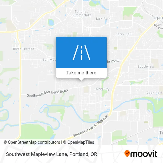 Southwest Mapleview Lane map
