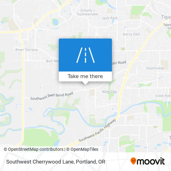 Mapa de Southwest Cherrywood Lane