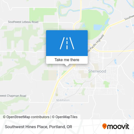 Southwest Hines Place map