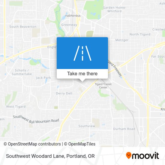Mapa de Southwest Woodard Lane