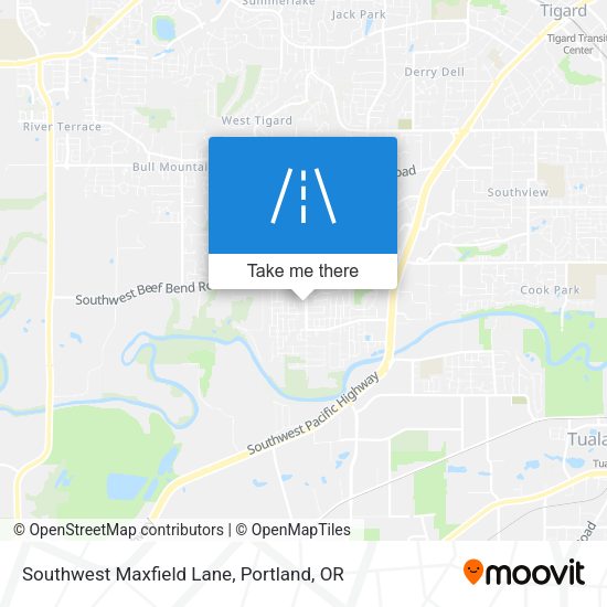 Mapa de Southwest Maxfield Lane