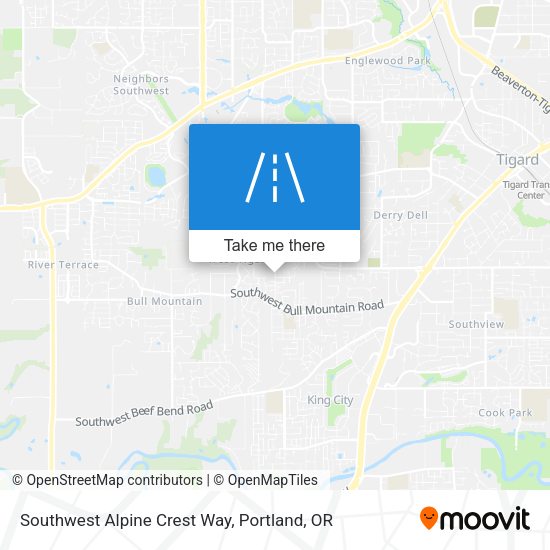 Southwest Alpine Crest Way map
