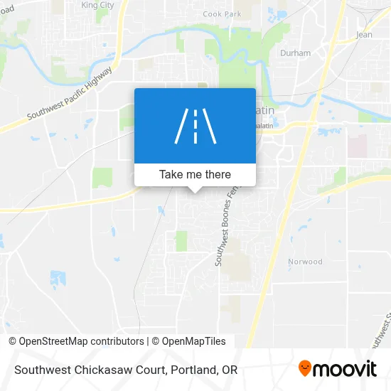 Southwest Chickasaw Court map