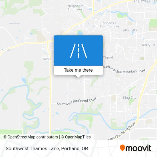 Southwest Thames Lane map