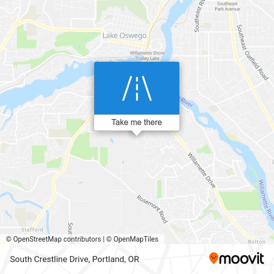 South Crestline Drive map