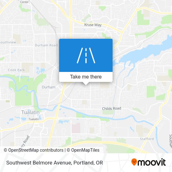 Southwest Belmore Avenue map