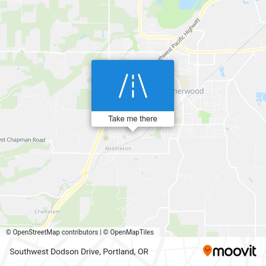 Southwest Dodson Drive map