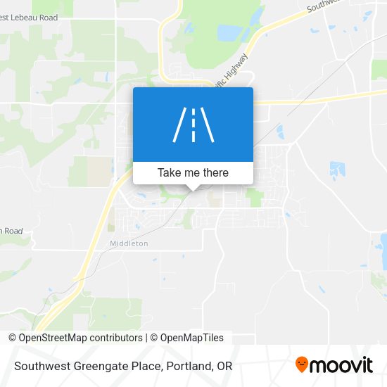 Southwest Greengate Place map