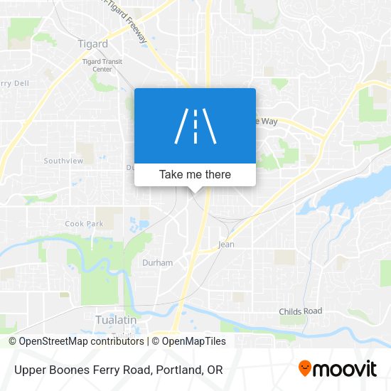 Upper Boones Ferry Road map