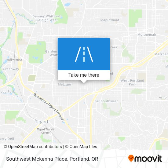 Southwest Mckenna Place map