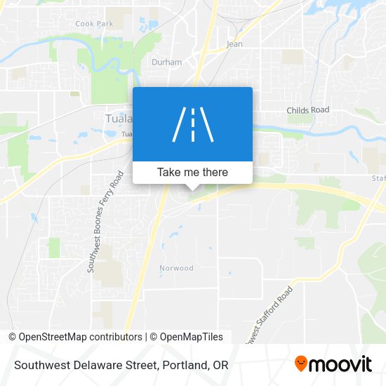 Southwest Delaware Street map