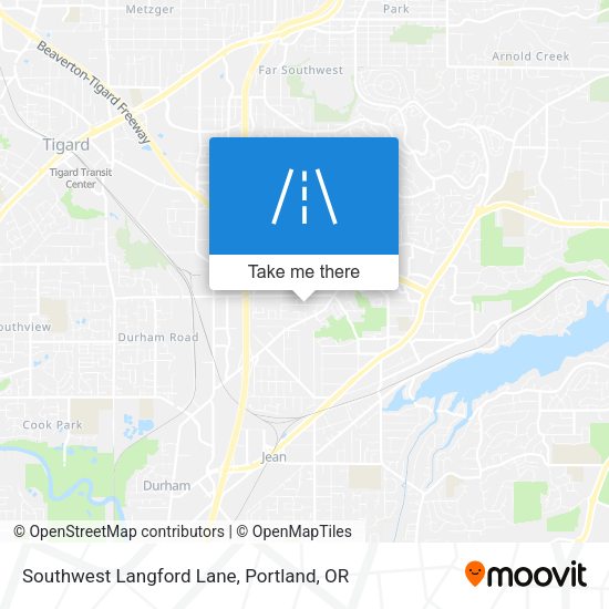 Southwest Langford Lane map