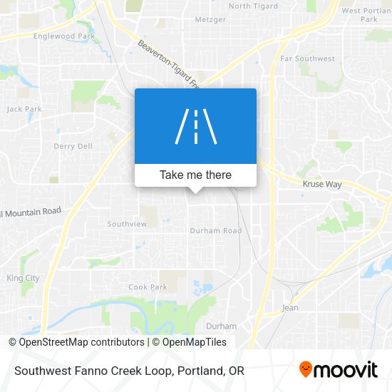 Southwest Fanno Creek Loop map