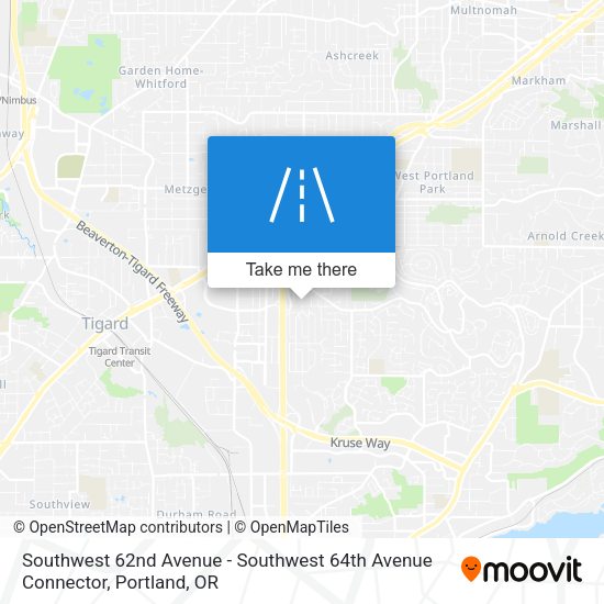 Southwest 62nd Avenue - Southwest 64th Avenue Connector map