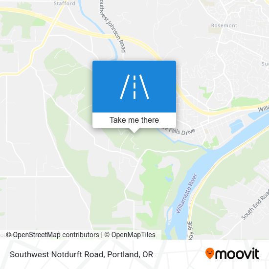Southwest Notdurft Road map