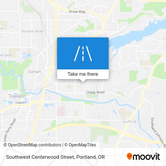 Southwest Centerwood Street map
