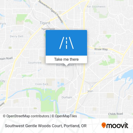 Southwest Gentle Woods Court map