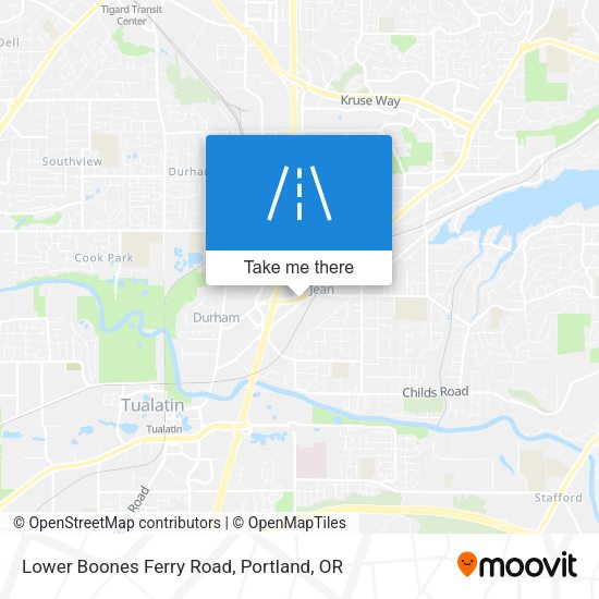 Lower Boones Ferry Road map