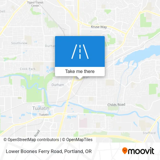 Lower Boones Ferry Road map