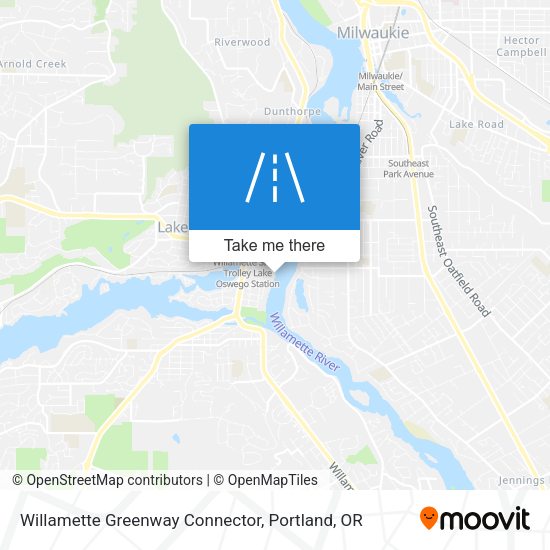 Willamette Greenway Connector map