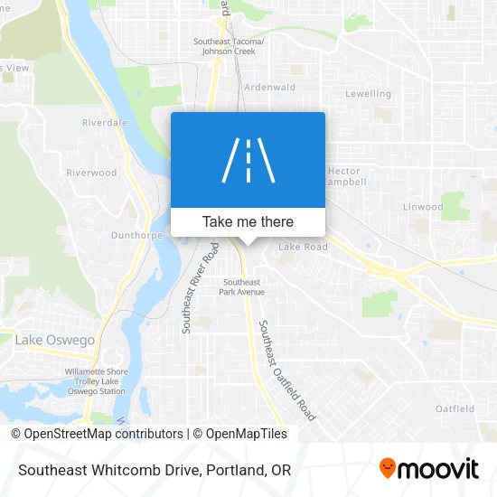 Mapa de Southeast Whitcomb Drive