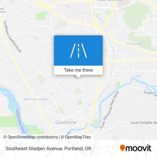Southeast Gladjen Avenue map