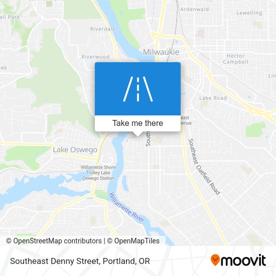 Southeast Denny Street map
