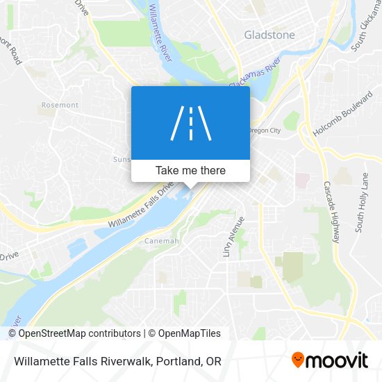Mapa de Willamette Falls Riverwalk