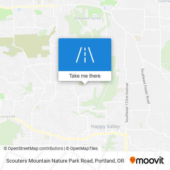 Scouters Mountain Nature Park Road map