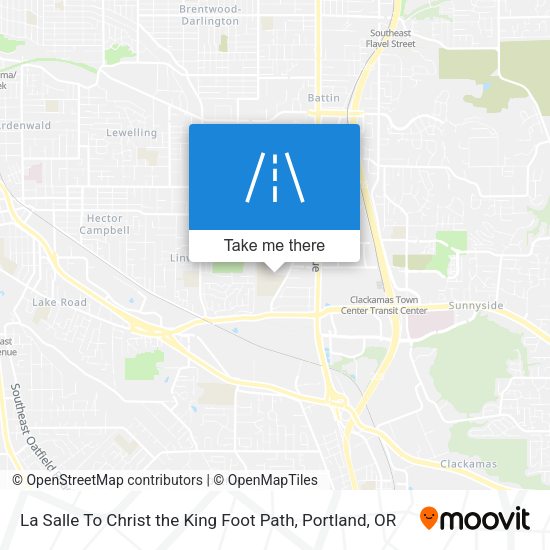 La Salle To Christ the King Foot Path map