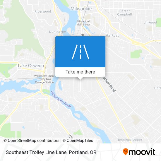 Mapa de Southeast Trolley Line Lane