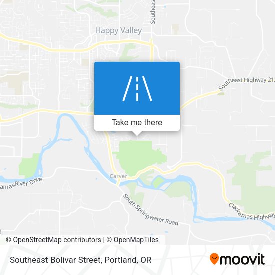 Southeast Bolivar Street map