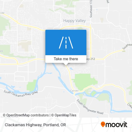 Mapa de Clackamas Highway