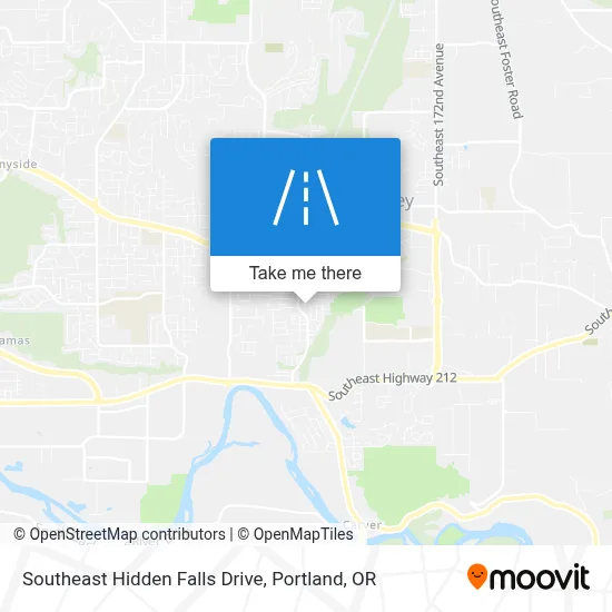 Southeast Hidden Falls Drive map