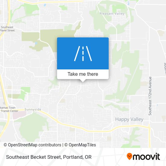 Southeast Becket Street map