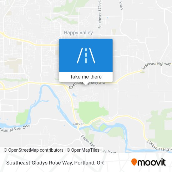 Southeast Gladys Rose Way map