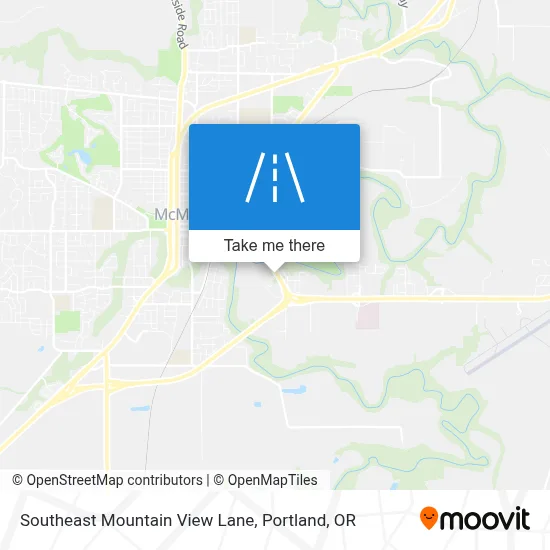 Southeast Mountain View Lane map
